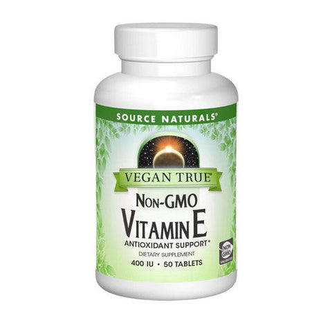 Source Naturals, Vegan True Vitamin E D-Alpha Tocopheryl Succinate, 400 IU, 50 Tabs Source Naturals