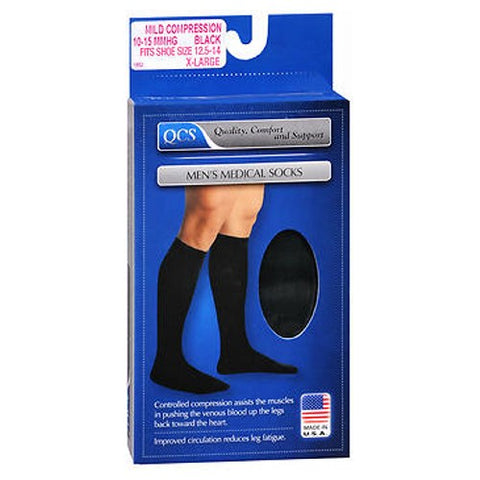 Loving Comfort, Men'S Medical Socks Mild Compression X-Large Black, 1 Pair Loving Comfort