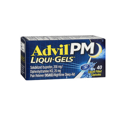 Advil, Pm Ibuprofen Pain Reliever, 40 Liquid Gels Advil