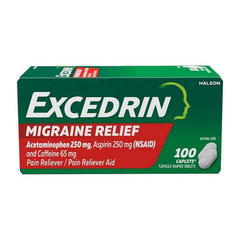 Novartis Consm Hlth Inc, Excedrin Migraine Caplets, 100 Caps Excedrin