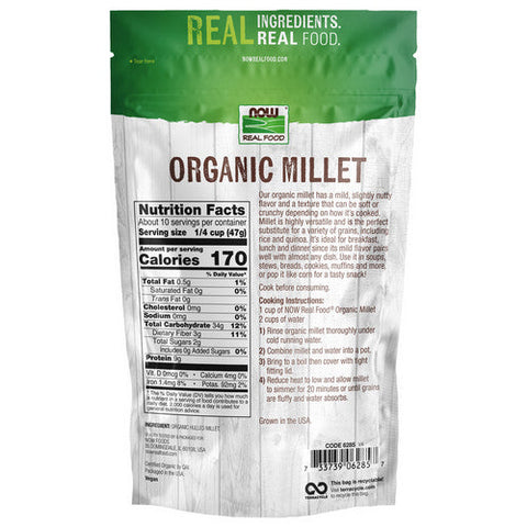 Now Foods, Organic Millet, 16 oz Now Foods