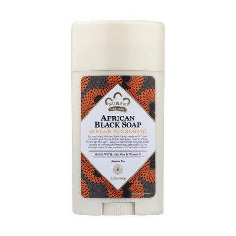 Nubian Heritage, Natural Deodorant 24 hour Aluminum Free African Black Soap, 2.25 Oz Nubian Heritage