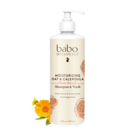 Babo Botanicals, Moisturising Shampoo And Wash Oat & Calendula, 16 Oz Babo Botanicals