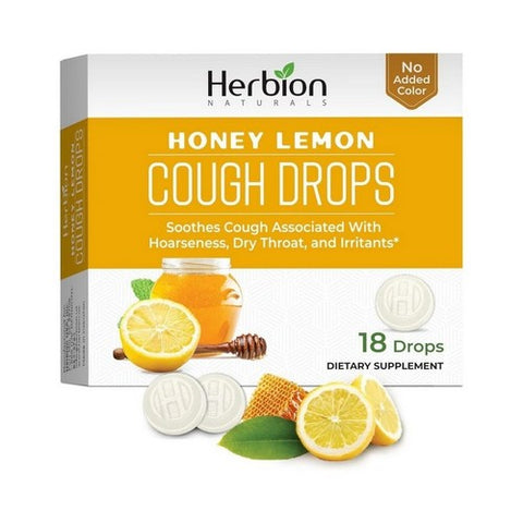 Herbion Naturals, Cough Drops, Natural Honey Lemon 18 Count Herbion Naturals