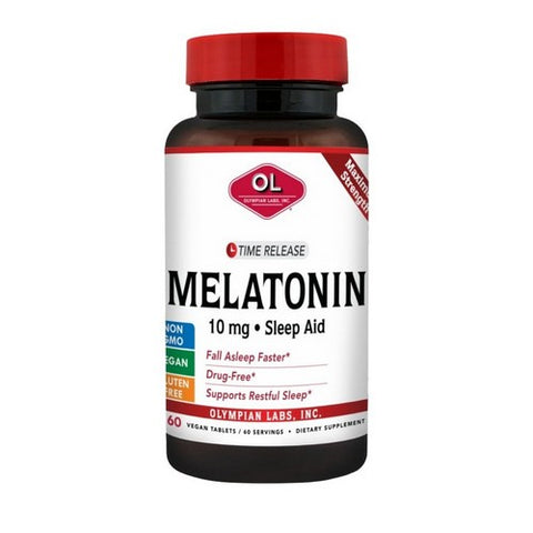 Olympian Labs, Melatonin Time Release Maximum Strength, 10 mg, 60 Tabs Olympian Labs
