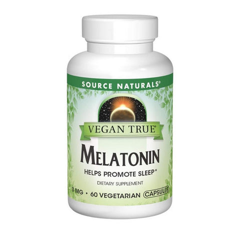 Source Naturals, Vegan True Melatonin, 3 mg, 60 Veg Caps Source Naturals