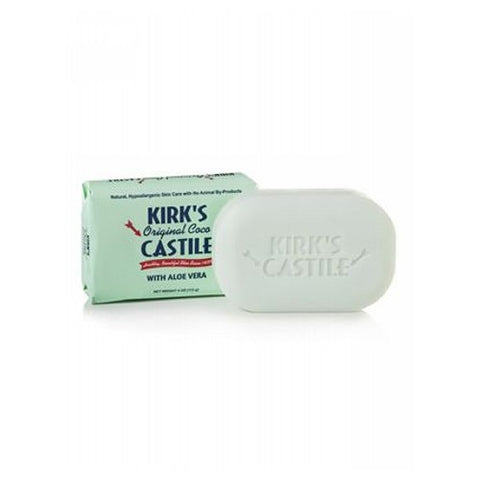 Kirk's Natural Products, Castile Bar Soap, Original Coco with Aloe Vera pack of 3 4 oz Kirk's Natural Products