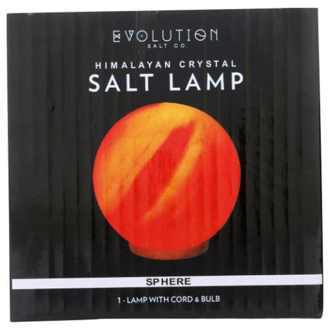 Evolution Salt, Sphere Salt Lamp, 1 Count Evolution Salt