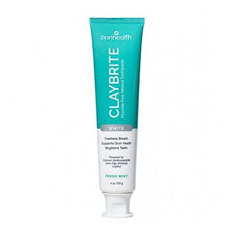 Zion Health, ClayBrite White Toothpaste Non Fluoride, 4 fl oz Zion Health