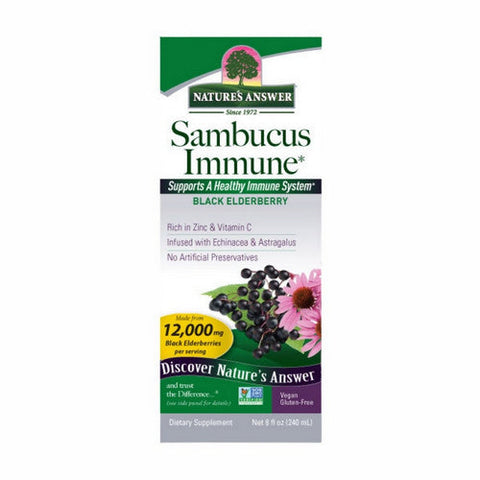 Nature's Answer, Sambucus Immune Black Elderberry, 12000 Mg, 8 Oz Nature's Answer