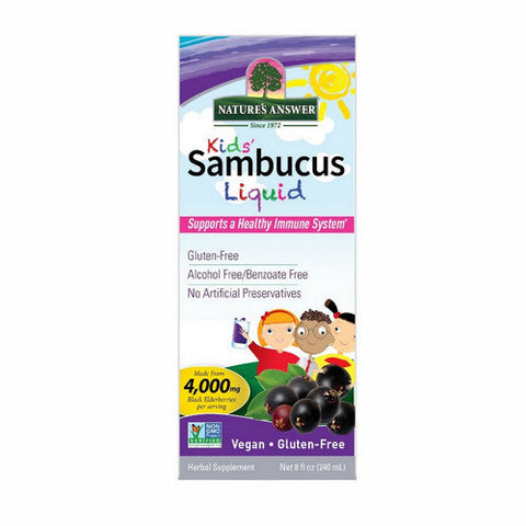 Nature's Answer, Kids' Sambucus Liquid Alcohol Free, 4000 Mg, 8 Oz Nature's Answer