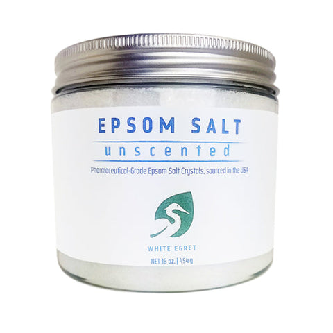 White Egret, Epsom Salt, Eucalyptus 16 oz White Egret