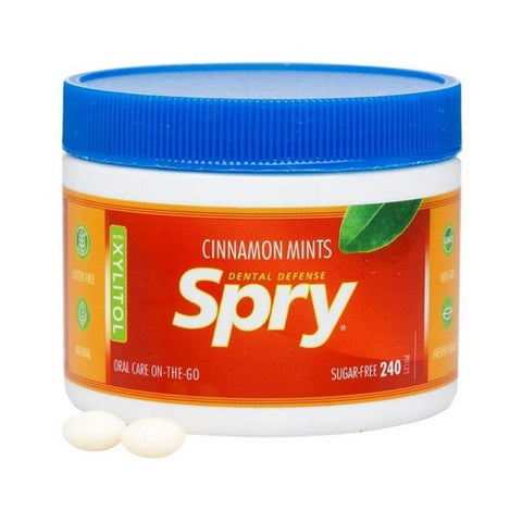 Xlear Inc, Spry Eental Defense Xylitol Mints Sugar Free Cinnamon, 240 Count Xlear Inc