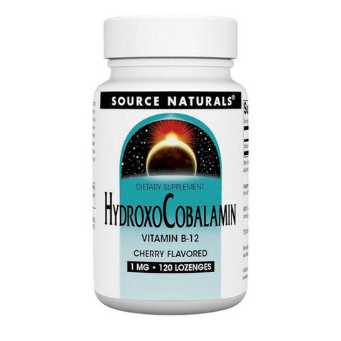 Source Naturals, HydroxoCobalamin Vitamin B-12, 1 Mg, 120 Tabs Source Naturals