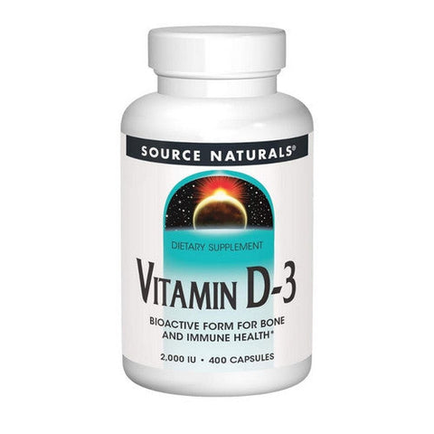 Source Naturals, Vitamin D-3, 2,000 IU, 400 Caps Source Naturals