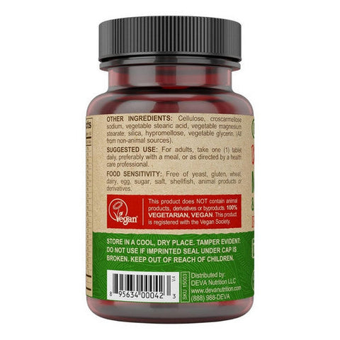 Deva Vegan Vitamins, Tiny Tablets Multivitamin And Mineral, 90 Tabs Deva Vegan Vitamins