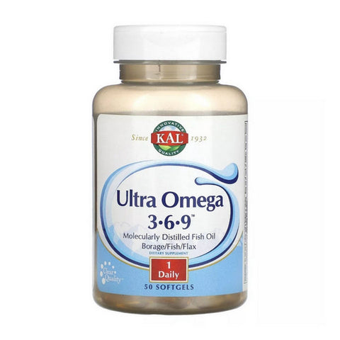 Kal, Ultra Omega 3-6-9, 50 Softgels Kal