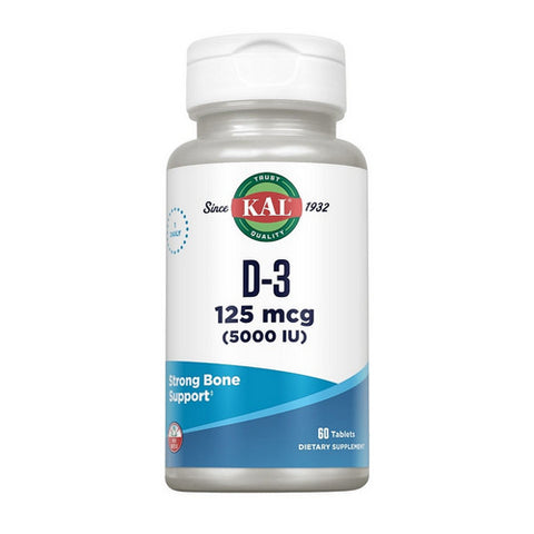 Kal, Ultra D-3, 5,000 IU, 60 Tabs Kal