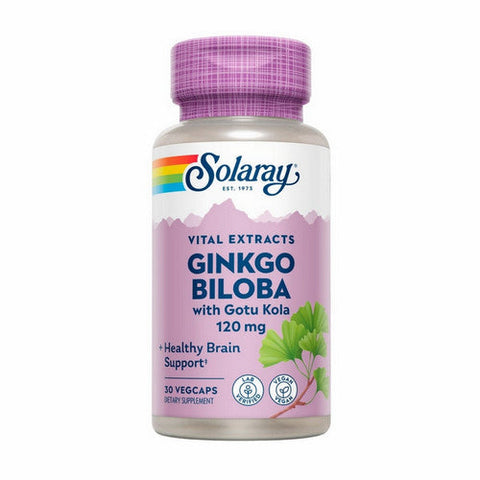 Solaray, Ginkgo Biloba Leaf Extract, 120 mg, 30 Caps Solaray