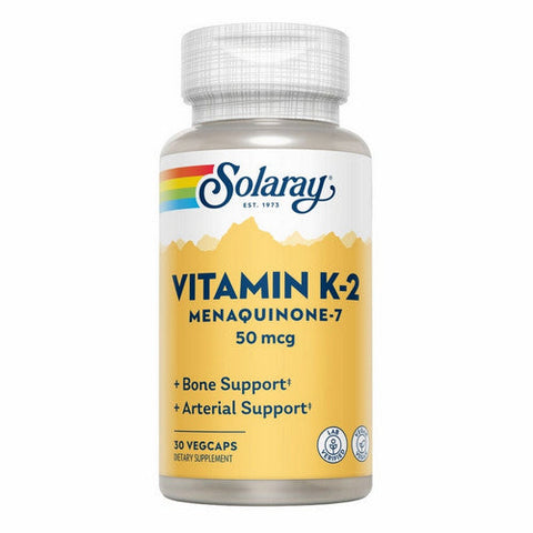 Solaray, Vitamin K2 Menaquinone-7, 50 mcg, 30 Caps Solaray