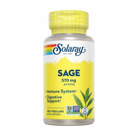 Solaray, Sage, 285 Mg, 100 Veg caps Solaray