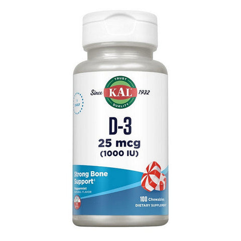 Kal, D-3 Chewable, 1,000 IU, 100 Chews Kal