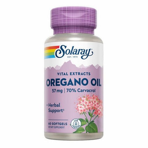 Solaray, Vital Extracts Oregano Oil, 57 Mg, 60 Softgels Solaray