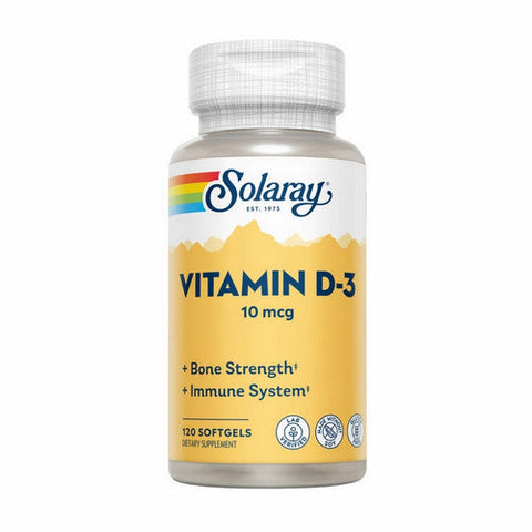 Solaray, Vitamin D-3, 400 IU, 120 Softgels Solaray
