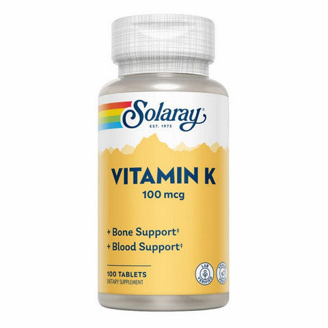 Solaray, Vitamin K, 100 mcg, 100 Tabs Solaray