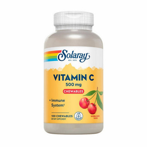 Solaray, Vitamin C Chewable, 500 mg, Cherry 100 Wafers Solaray