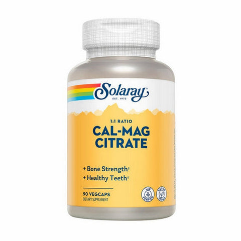 Solaray, Cal-Mag Citrate 1:1 Ratio, 90 Caps Solaray