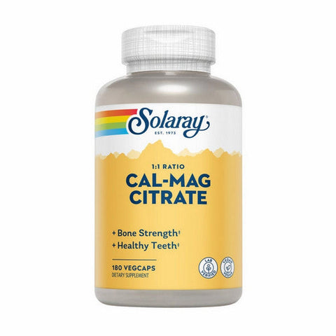 Solaray, Calcium And Magnesium Citrate, 180 Vegetarian Capsules Solaray