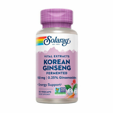 Solaray, Vital Extracts Fermented Korean Ginseng, 150 Mg, 30 Veg Caps Solaray