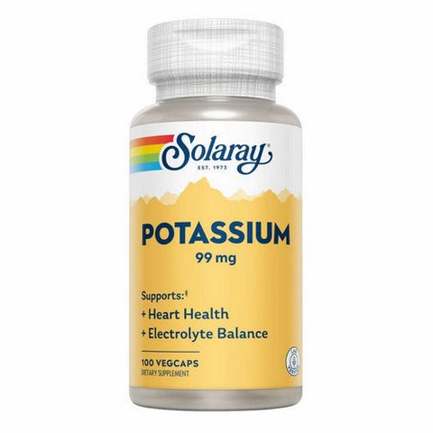 Solaray, Potassium, 99 mg, 100 Caps Solaray