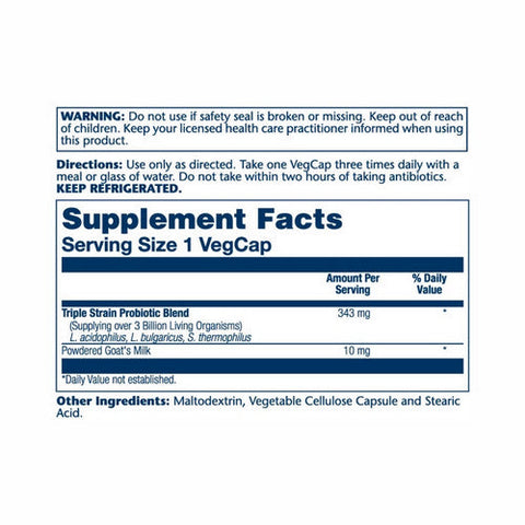 Solaray, Acidophilus Plus Goat's Milk, 50 Caps Solaray