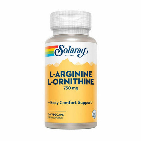 Solaray, L-Arginine & Ornithine, 50 Caps Solaray