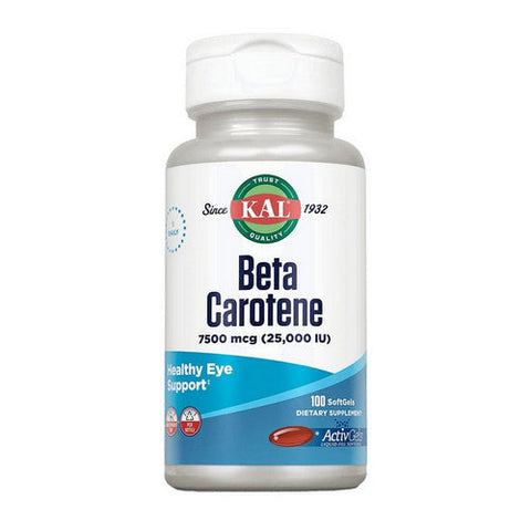 Kal, Beta Carotene, 25,000 IU, 100 Softgels Kal