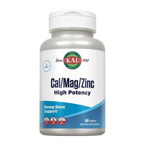 Kal, Cal/Mag/Zinc High Potency, 100 Tabs Kal