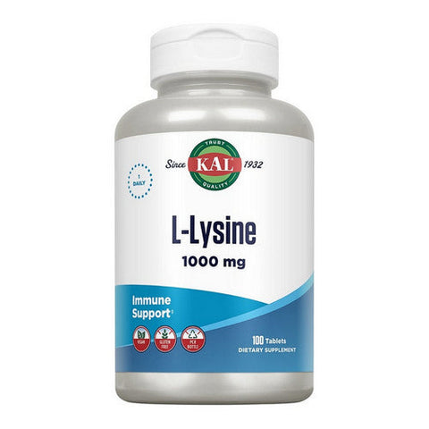 Kal, L-Lysine, 1,000 mg, 100 Tabs Kal