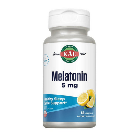 Kal, Melatonin Lozenge, 5 mg, Lemon 60 Lozenges Kal