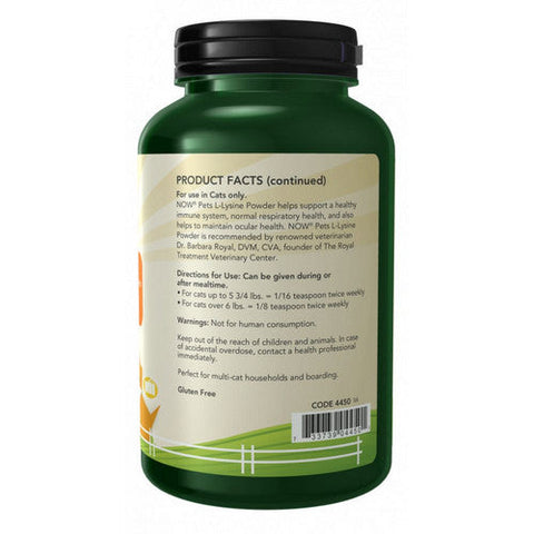 Now Foods, L-Lysine for Cats, 8 oz