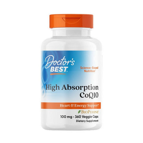 Doctors Best, High Absorption COQ10 with Bioperine, 100 mg, 360 Veg Caps Doctors Best