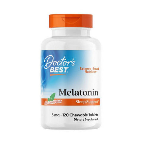 Doctors Best, Melatonin Natural Mint, 5 mg, 120 Chewable Tablets Doctors Best