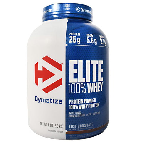Dymatize, Elite Whey Protein, Chocolate 5 lbs Dymatize