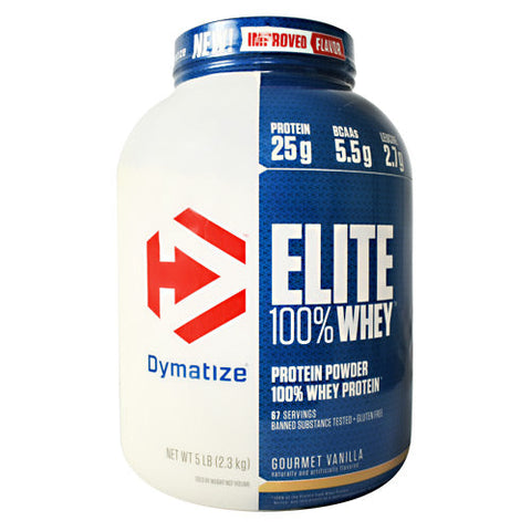 Dymatize, Elite Whey Protein, Vanilla 5 lbs Dymatize