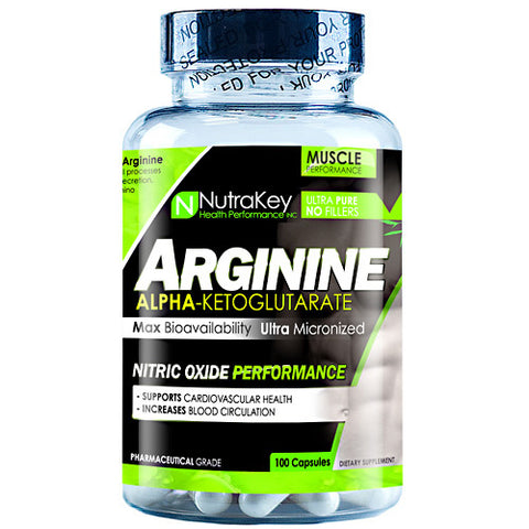 Nutrakey, ARGININE AKG 500 mg, 100 caps Nutrakey