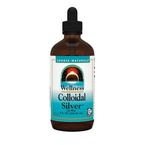 Source Naturals, Wellness Colloidal Silver Liquid, 30 Ppm, 8 Oz Source Naturals