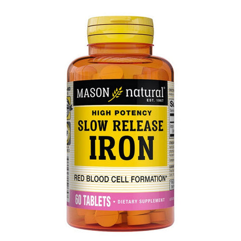 Mason, Iron Tablets Slow Release, 60 Tabs Mason