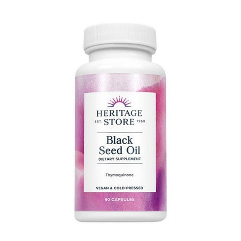 Heritage Store, Organic Black Seed Oil, 650 Mg, 90 Veg Caps Heritage Store
