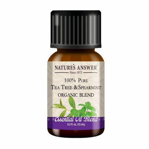 Nature's Answer, Pure Organic Essential Oil Blend Tea Tree And Spearmint, 0.5 Oz Nature's Answer